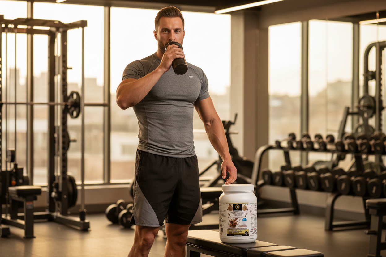 Super Chocolatey Whey Protein Male Model